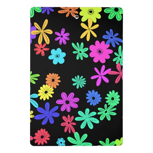 Kleur Pop Schattige Flowers Gepersonaliseerd Mini  Mini Klembord (Achterkant)