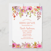 Kleur Pop Sinaasappel Roze Spring Flower Vrijgezel Kaart (Voorkant)