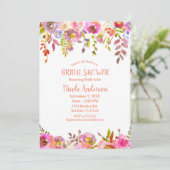 Kleur Pop Sinaasappel Roze Spring Flower Vrijgezel Kaart (Staand voorkant)