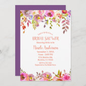 Kleur Pop Sinaasappel Roze Spring Flower Vrijgezel Kaart (Voorkant / Achterkant)