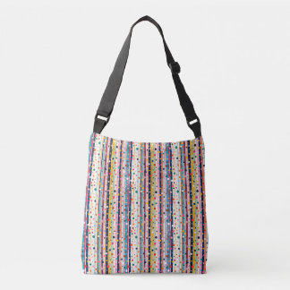 Kleur Pop Stip Streep Patroon Crossbody Tas