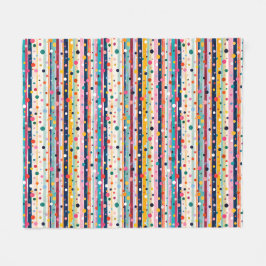 Kleur Pop Stip Streep Patroon Fleece Deken