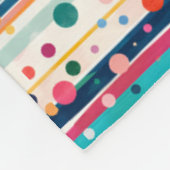 Kleur Pop Stip Streep Patroon Fleece Deken (Hoek)