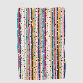 Kleur Pop Stip Streep Patroon Golfhanddoek
