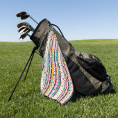 Kleur Pop Stip Streep Patroon Golfhanddoek (Groen)