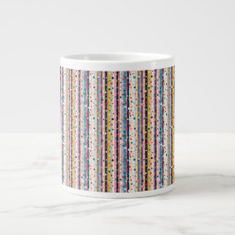 Kleur Pop Stip Streep Patroon Grote Koffiekop