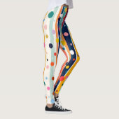 Kleur Pop Stip Streep Patroon Leggings (Rechts)