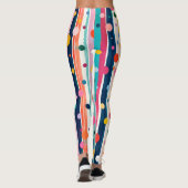 Kleur Pop Stip Streep Patroon Leggings (Achterkant)