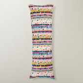 Kleur Pop Stip Streep Patroon Lichaamskussen (Voorkant Verticaal)