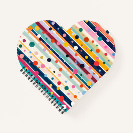Kleur Pop Stip Streep Patroon Notitieboek