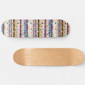 Kleur Pop Stip Streep Patroon Persoonlijk Skateboard (Horizontaal)