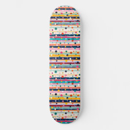 Kleur Pop Stip Streep Patroon Persoonlijk Skateboard
