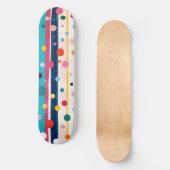 Kleur Pop Stip Streep Patroon Persoonlijk Skateboard (Voorkant)