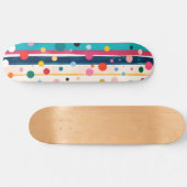 Kleur Pop Stip Streep Patroon Persoonlijk Skateboard (Horizontaal)