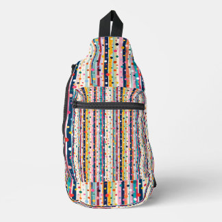 Kleur Pop Stip Streep Patroon Sling Bag