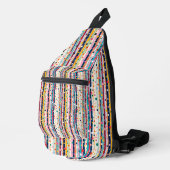 Kleur Pop Stip Streep Patroon Sling Bag (Rechterhoek)