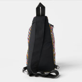 Kleur Pop Stip Streep Patroon Sling Bag (Achterkant)