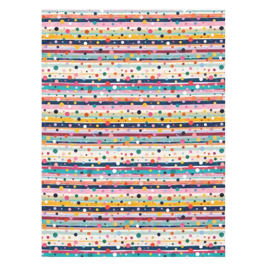 Kleur Pop Stip Streep Patroon Tafelkleed (Voorkant)