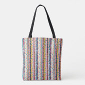 Kleur Pop Stip Streep Patroon Tote Bag (Achterkant)