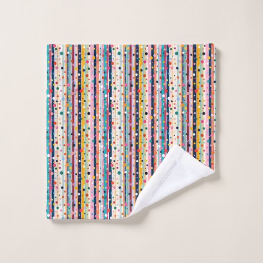 Kleur Pop Stip Streep Patroon Washandje (Wasdoekje)