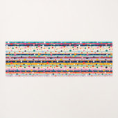 Kleur Pop Stip Streep Patroon Yogamat (Achterkant (horizontaal))