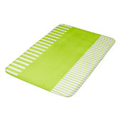 Kleur Pop Strepen in Lime Groen en Wit Badmat (Gekanteld)