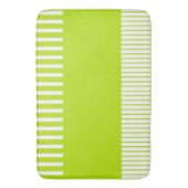 Kleur Pop Strepen in Lime Groen en Wit Badmat (Voorkant Verticaal)