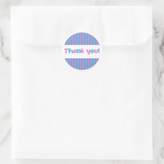 Kleur Pop Stripes - Leuk Dank u Sticker (Tas)