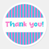 Kleur Pop Stripes - Leuk Dank u Sticker (Voorkant)