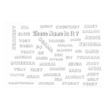 Kleur Poster 36x24 met Unisex-namen