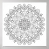 Kleur Poster - Zwirly Lacy Mandala (Voorkant)
