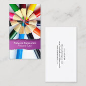 Kleur Potlood Tutor Geript Fuschia Visitekaartje (Voorkant / Achterkant)