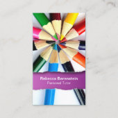 Kleur Potlood Tutor Geript Fuschia Visitekaartje (Voorkant)