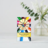 Kleur Potlood Tutor Geript Geel Visitekaartje (Staand voorkant)