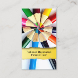 Kleur Potlood Tutor Geript Geel Visitekaartje
