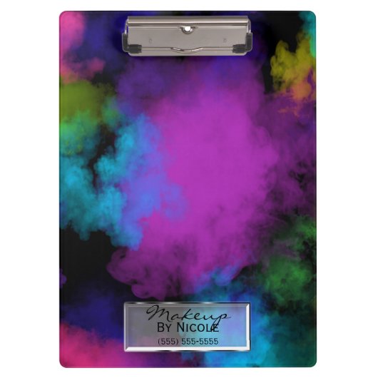 Kleur Puffs Gold Makeup Eyes Lashes Personeelsform Klembord (Voorkant)