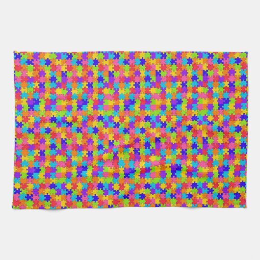 Kleur Puzzles Kitchen Handhanddoeken Theedoek (Horizontaal)