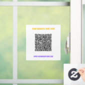 Kleur QR Code Aangepaste tekst en kleuren Venster  Raamsticker (Huis)
