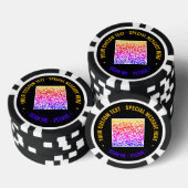 Kleur QR Code Aangepaste Tekst Poker Chips Uw Kleu (Opstapeling)