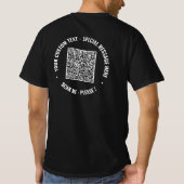 Kleur QR-code aangepaste tekst T-shirt sjabloon (Achterkant)