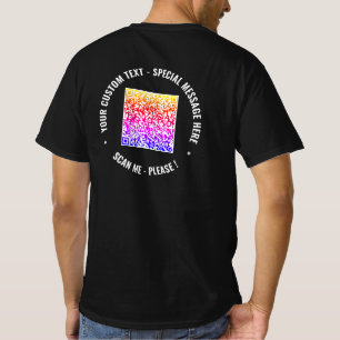 Kleur QR-code en aangepaste tekst Uw T-shirt Gift