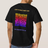 Kleur QR Code Zakelijk T-shirt met aangepaste teks (Achterkant)