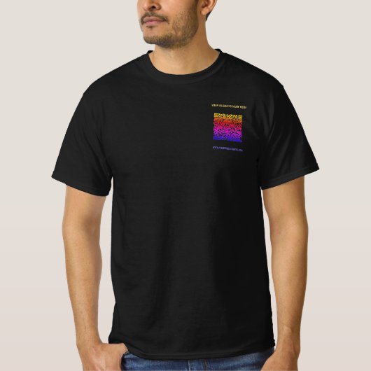 Kleur QR Code Zakelijk T-shirt met aangepaste teks (Voorkant)