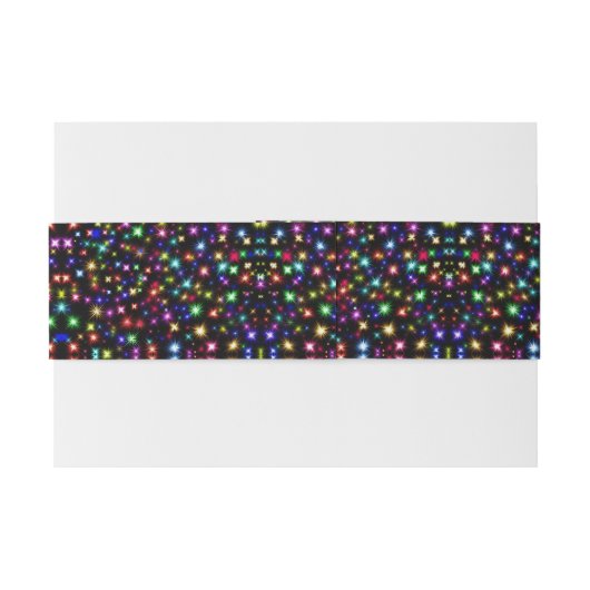 Kleur Rainbow Sparkle Fireworks Uitnodigingen Wikkel (Achterkant Voorbeeld)