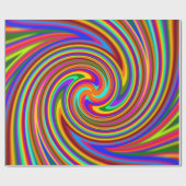 Kleur Rays Rainbow Swirl Wrapping Paper Cadeaupapier (Vlak)