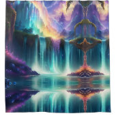 Kleur Regenboog Spectrum Waterval Bergen Douchegordijn (Voorkant)