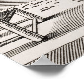 Kleur, reproductie van een houtsnip poster (Hoek)