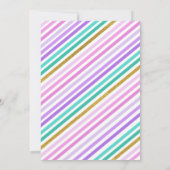 Kleur Retro Springen en Spelen Verjaardag Uitnodig Kaart (Achterkant)