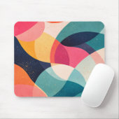 Kleur Ritme abstracte golven Muismat (Met muis)