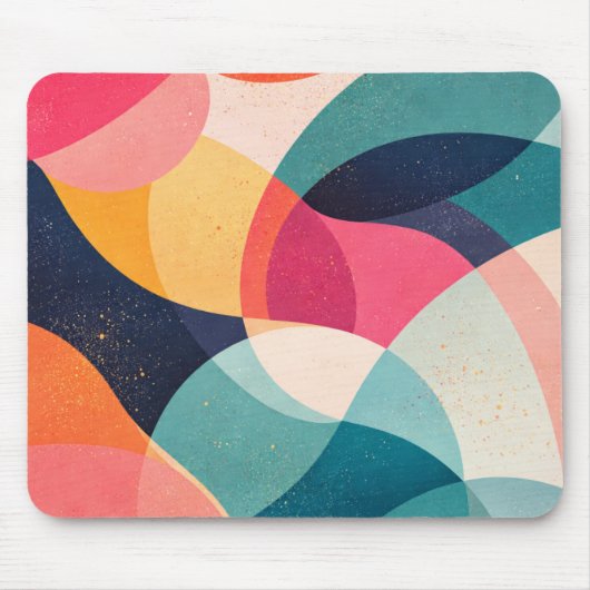 Kleur Ritme abstracte golven Muismat (Voorkant)